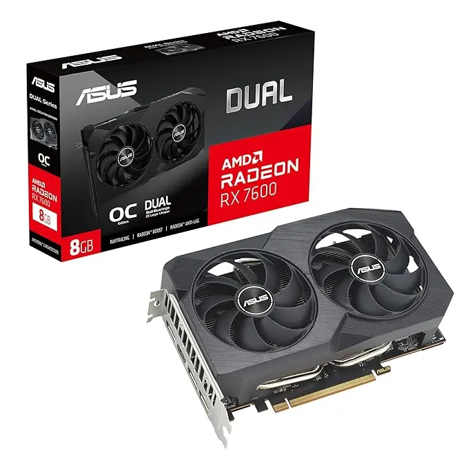 ASUS Dual Radeon Rx 7600 V2 Oc Edition 8Gb Gddr6 Graphics Card